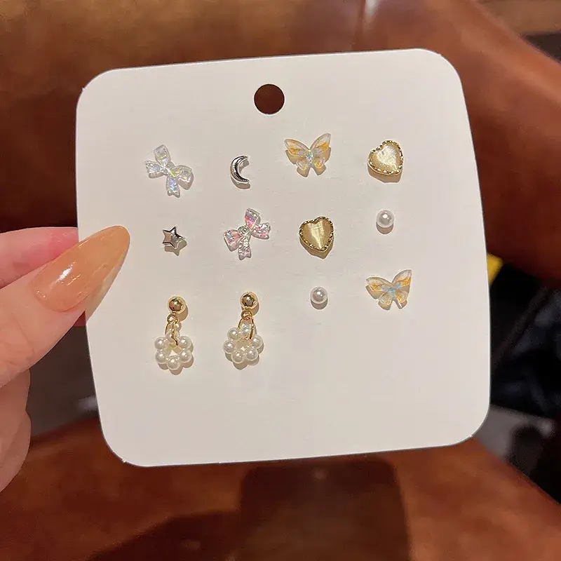 S925 Silver Bow Stud Earrings for Women Cute All Match