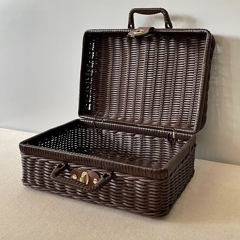 Vintage Woven Gift Box for Wedding & Outdoor Use - Image 23