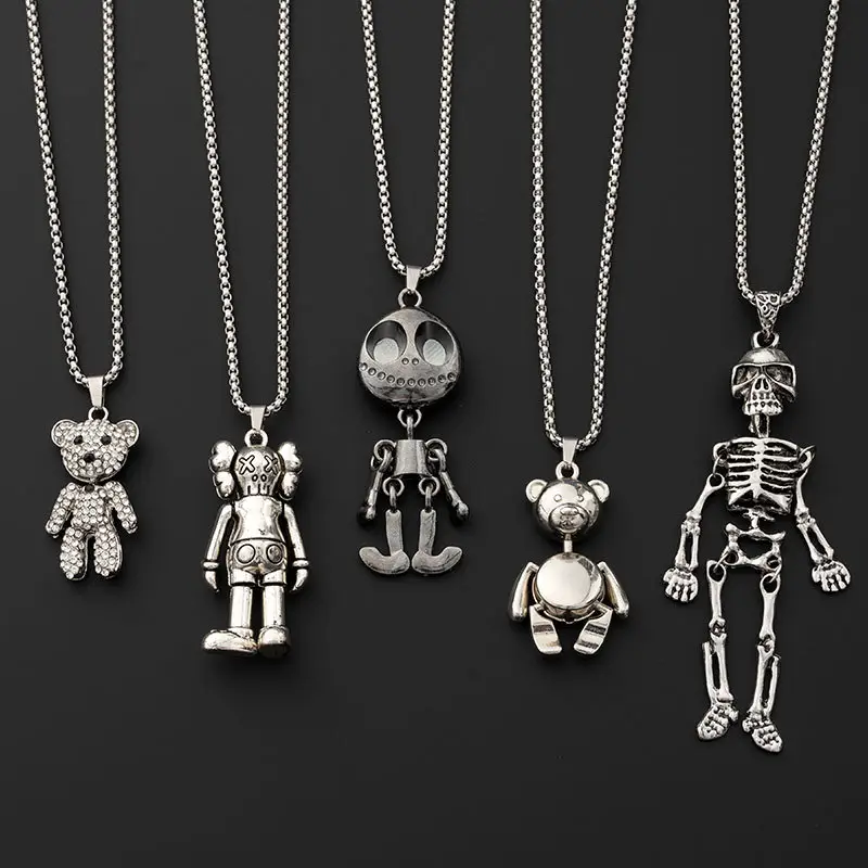 Hip-Hop Six-Pointed Star Titanium Steel Necklace for Men Women - Image 62