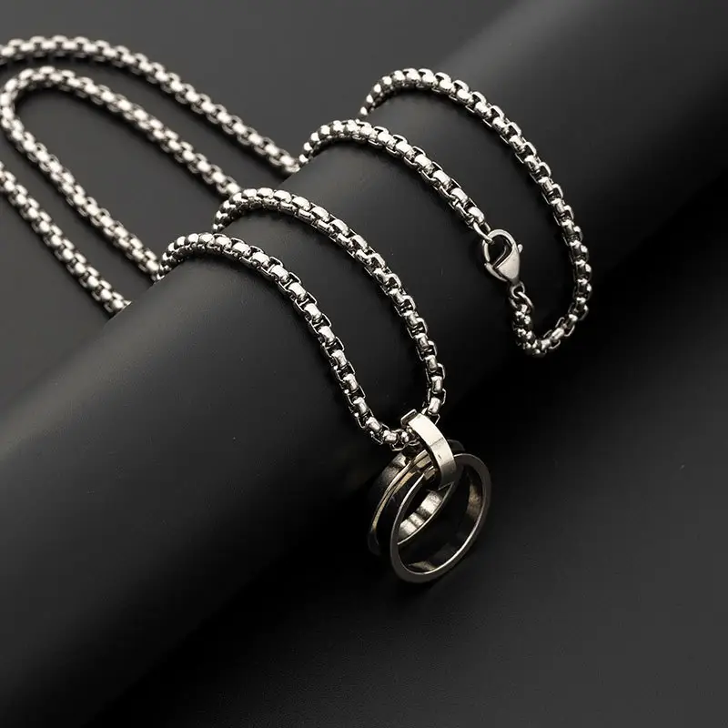 Hip-Hop Six-Pointed Star Titanium Steel Necklace for Men Women - Image 19