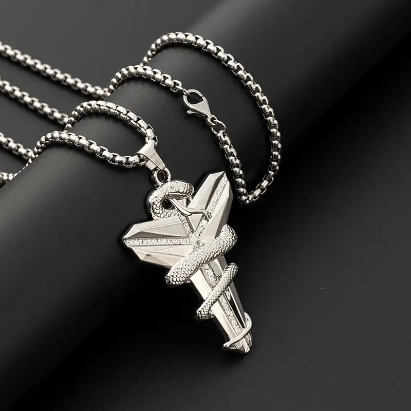Hip-Hop Six-Pointed Star Titanium Steel Necklace for Men Women - Image 22