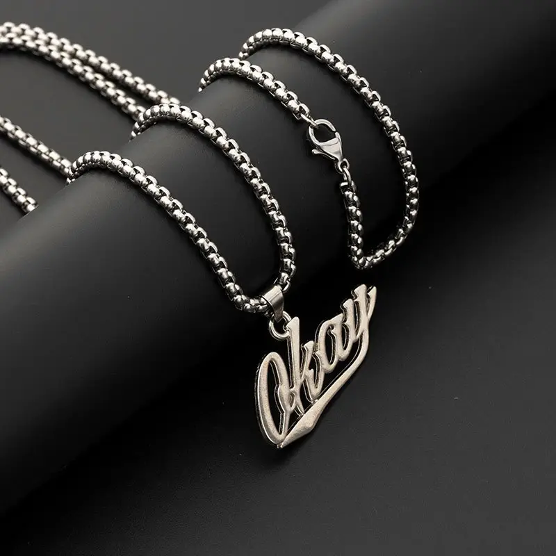 Hip-Hop Six-Pointed Star Titanium Steel Necklace for Men Women - Image 23