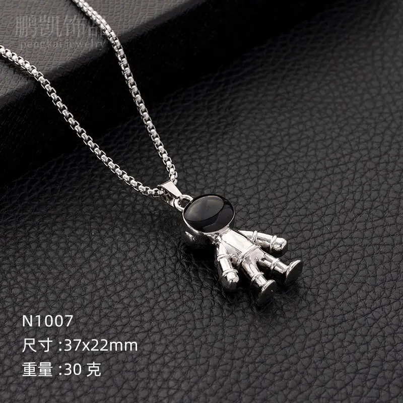 Hip-Hop Six-Pointed Star Titanium Steel Necklace for Men Women - Image 4