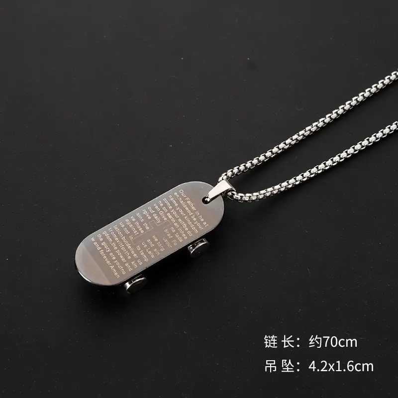 Hip-Hop Six-Pointed Star Titanium Steel Necklace for Men Women - Image 40