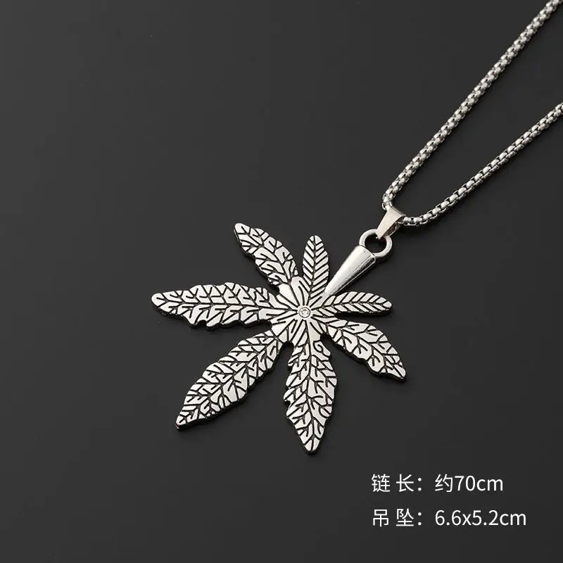 Hip-Hop Six-Pointed Star Titanium Steel Necklace for Men Women - Image 41
