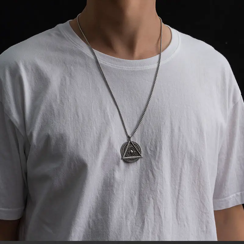Hip-Hop Six-Pointed Star Titanium Steel Necklace for Men Women - Image 44