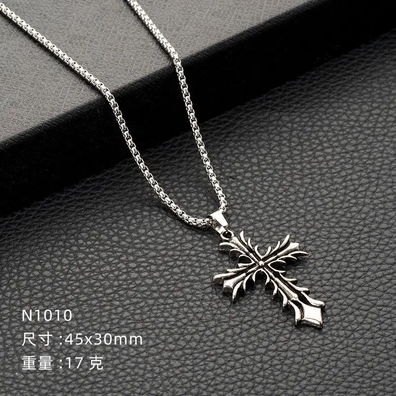 Hip-Hop Six-Pointed Star Titanium Steel Necklace for Men Women - Image 5