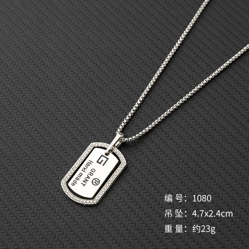 Hip-Hop Six-Pointed Star Titanium Steel Necklace for Men Women - Image 56