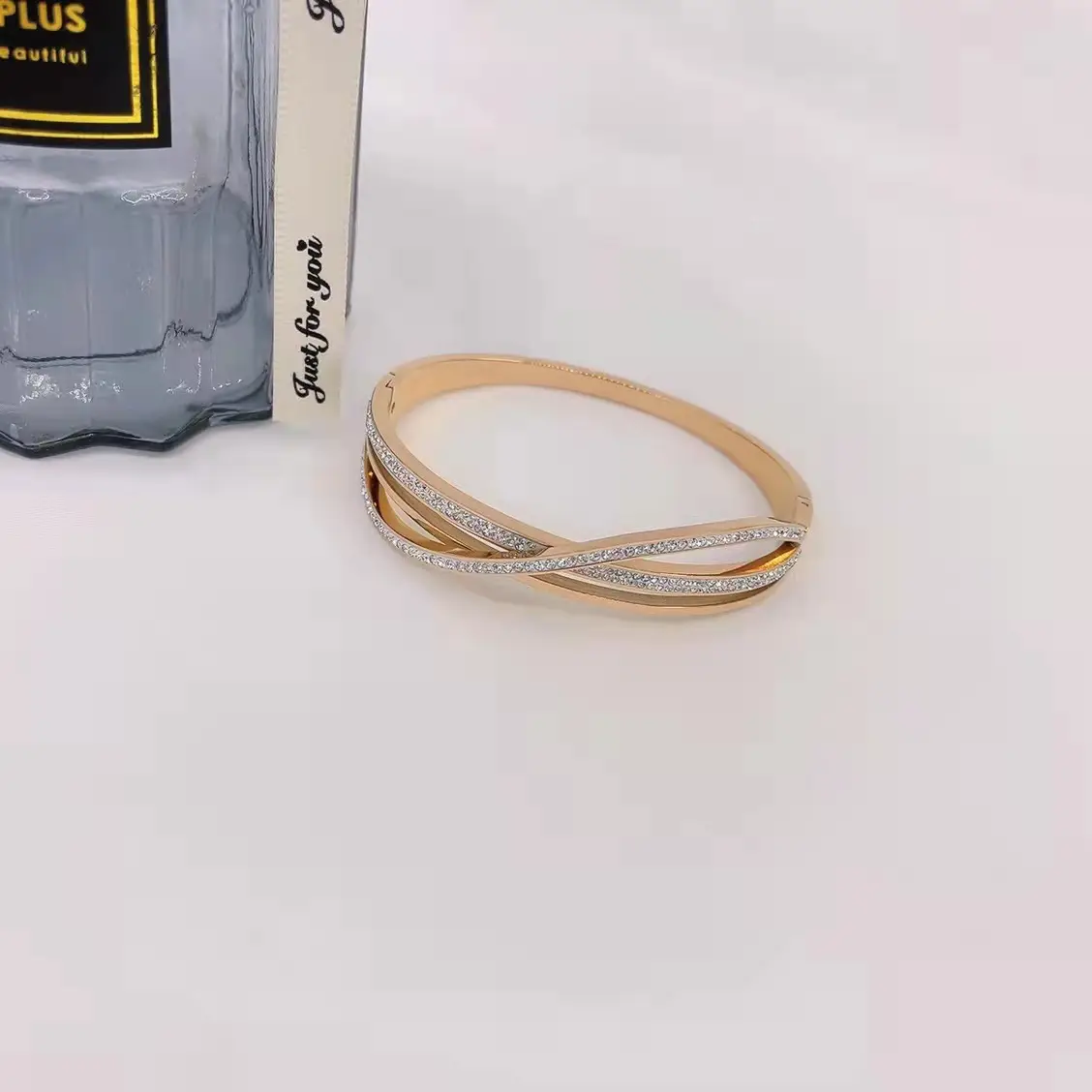 Titanium Bracelet with Diamond Set for Women - Image 13