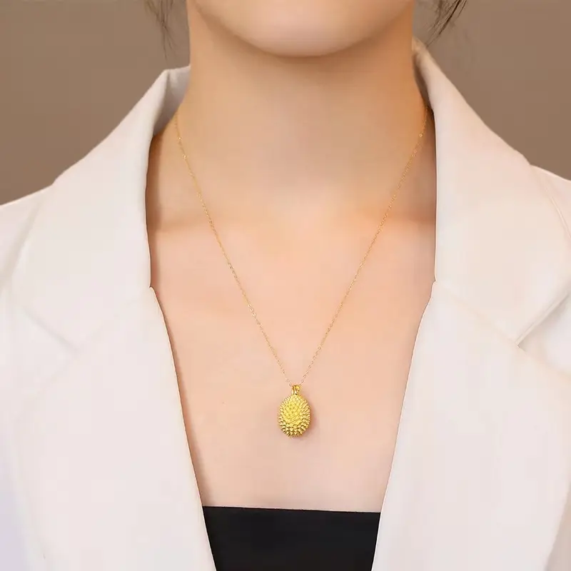 Gold Net Sand Gold Necklace Niche Design