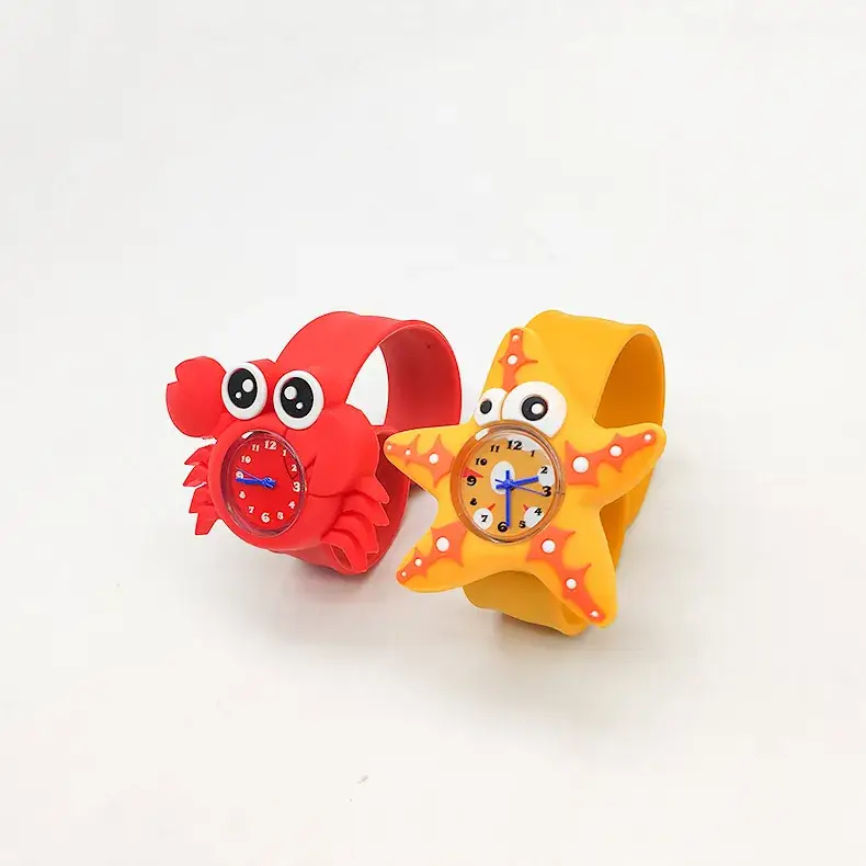 Blue Cartoon Pop Watch for Kids Silicone Marine Animal Gift - Image 10