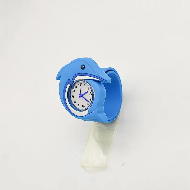 Blue Cartoon Pop Watch for Kids Silicone Marine Animal Gift - Image 3