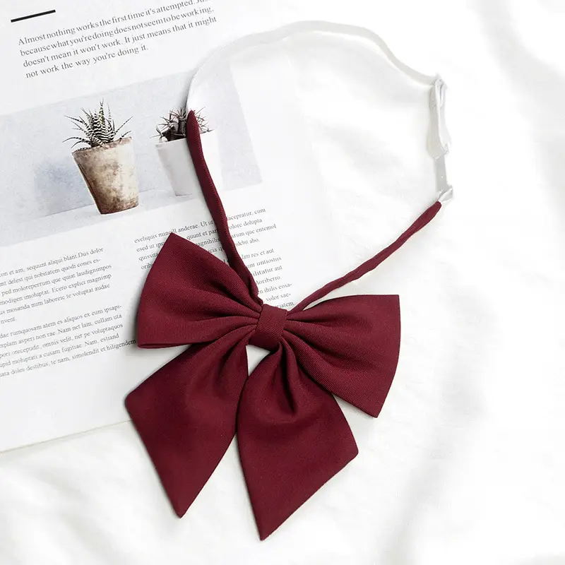 Women's Wine Red Bow Tie Photo Graduation Set - Image 43