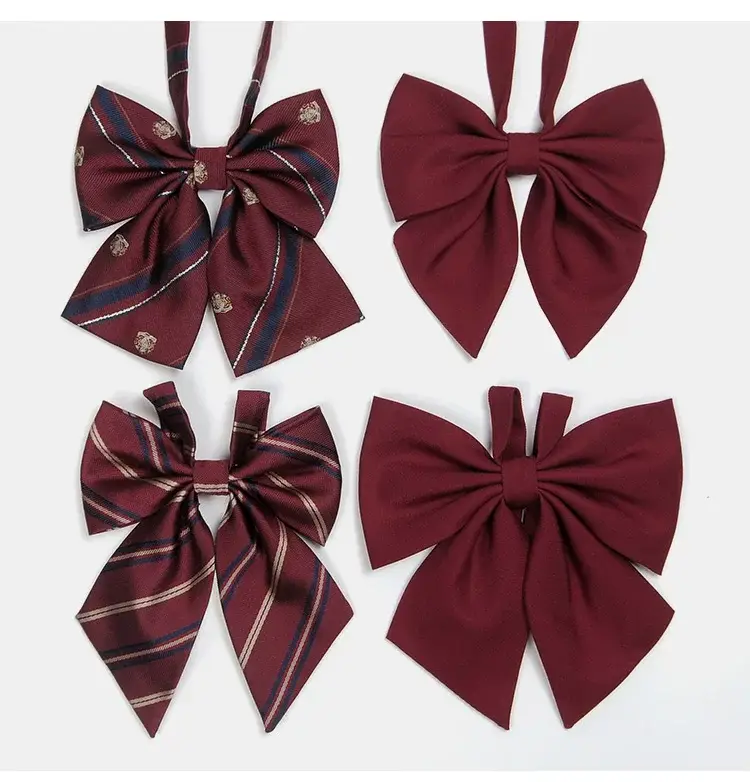Women's Wine Red Bow Tie Photo Graduation Set — feature 3