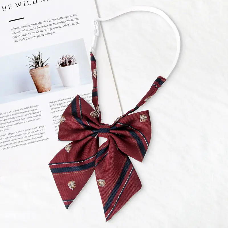 Women's Wine Red Bow Tie Photo Graduation Set - Image 10