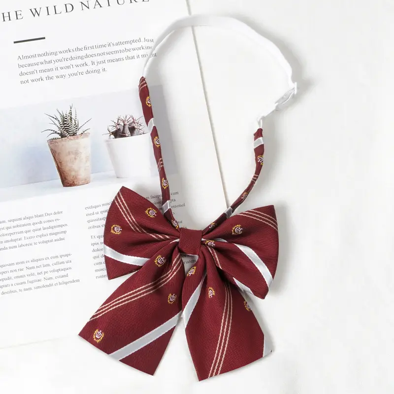 Women's Wine Red Bow Tie Photo Graduation Set - Image 12
