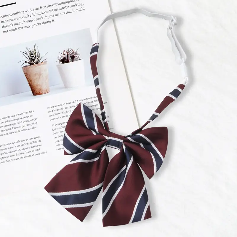 Women's Wine Red Bow Tie Photo Graduation Set - Image 13