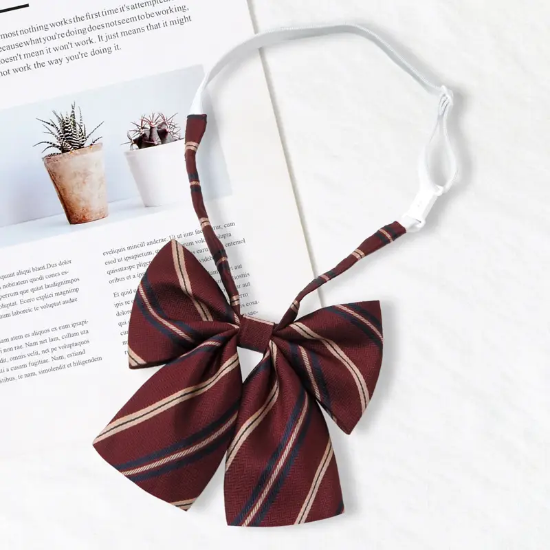 Women's Wine Red Bow Tie Photo Graduation Set - Image 14