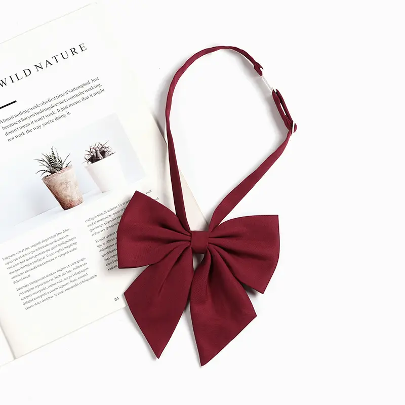 Women's Wine Red Bow Tie Photo Graduation Set - Image 17