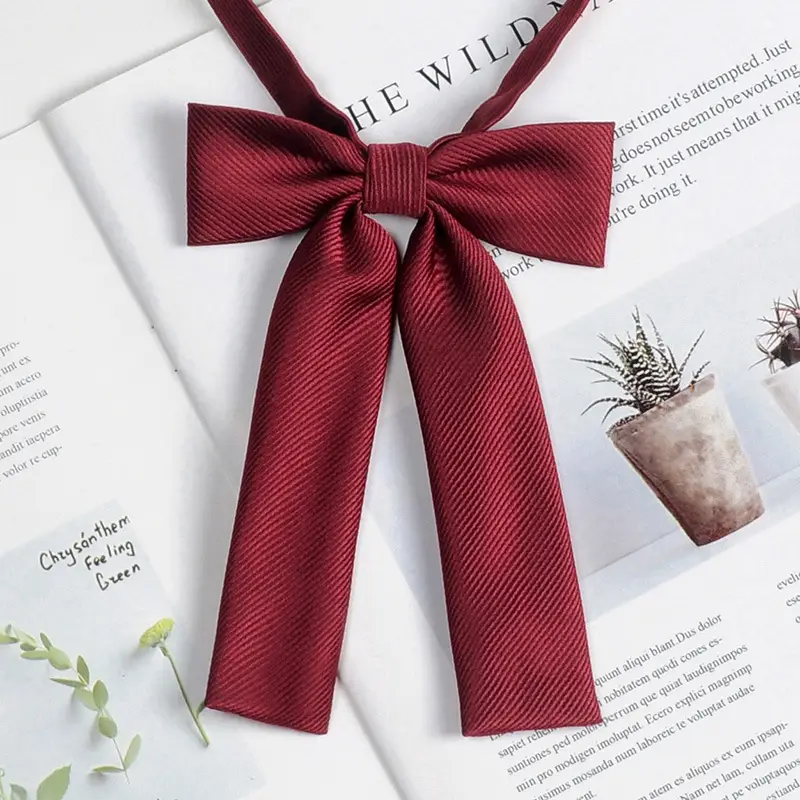 Women's Wine Red Bow Tie Photo Graduation Set - Image 21