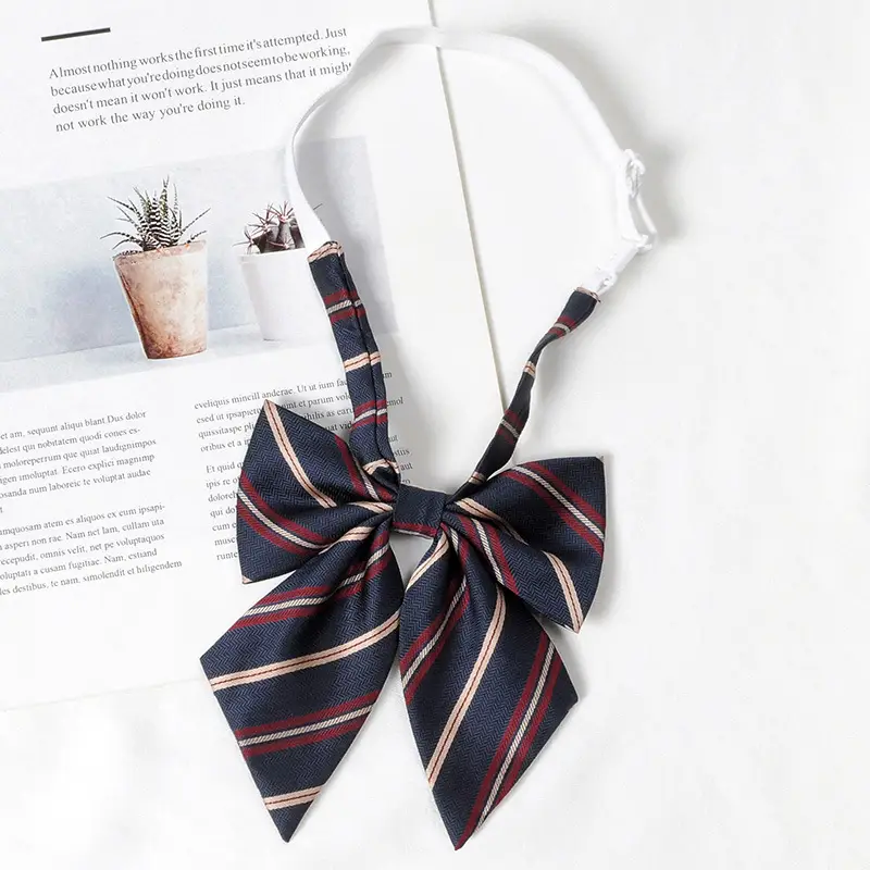 Women's Wine Red Bow Tie Photo Graduation Set - Image 3