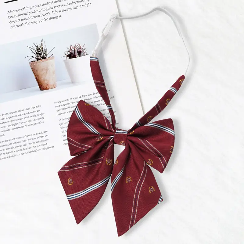 Women's Wine Red Bow Tie Photo Graduation Set - Image 7