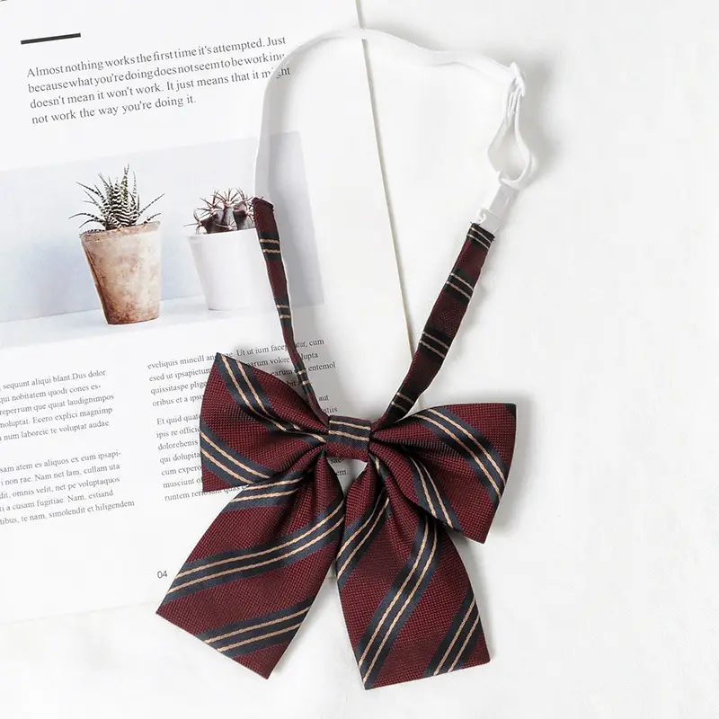 Women's Wine Red Bow Tie Photo Graduation Set - Image 8