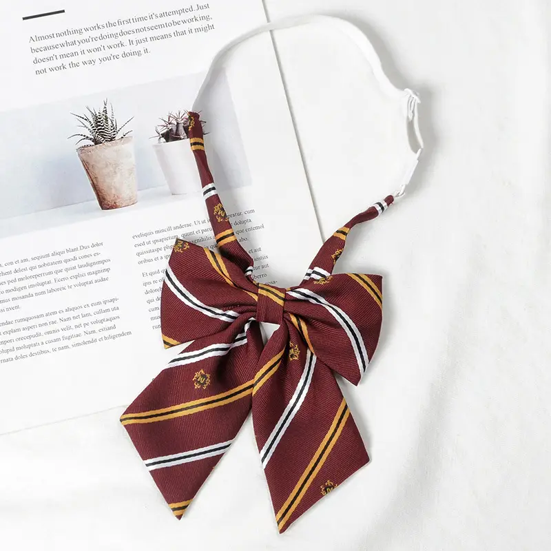 Women's Wine Red Bow Tie Photo Graduation Set - Image 9