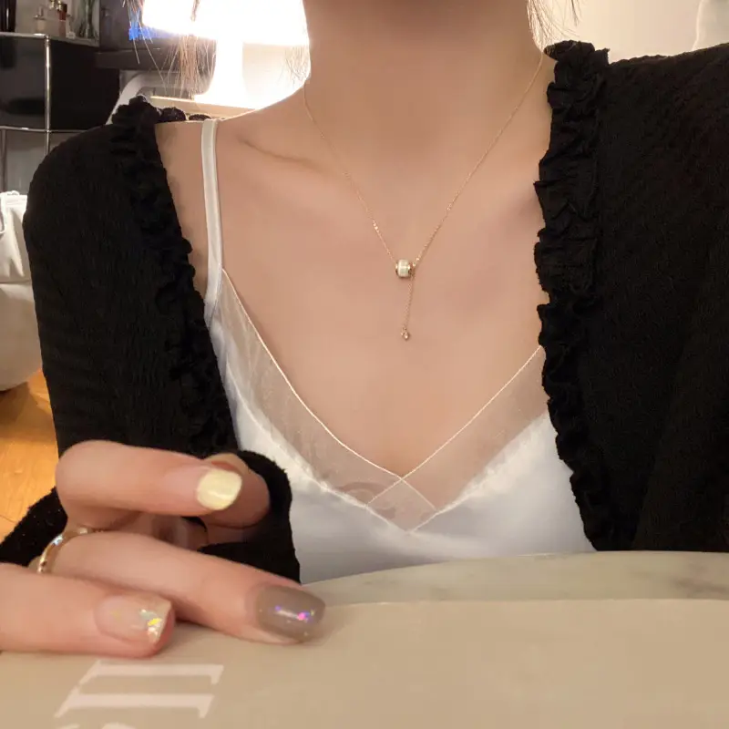Gold Plated Clavicle Necklace for Women Summer Light Luxury