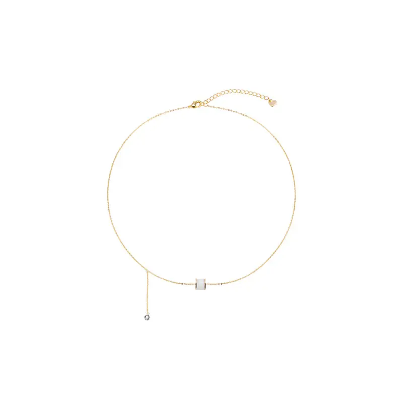Gold Plated Clavicle Necklace for Women Summer Light Luxury
