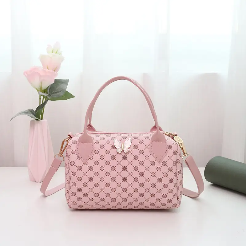 Women's Butterfly Print Handbag with Chain Strap - Image 7