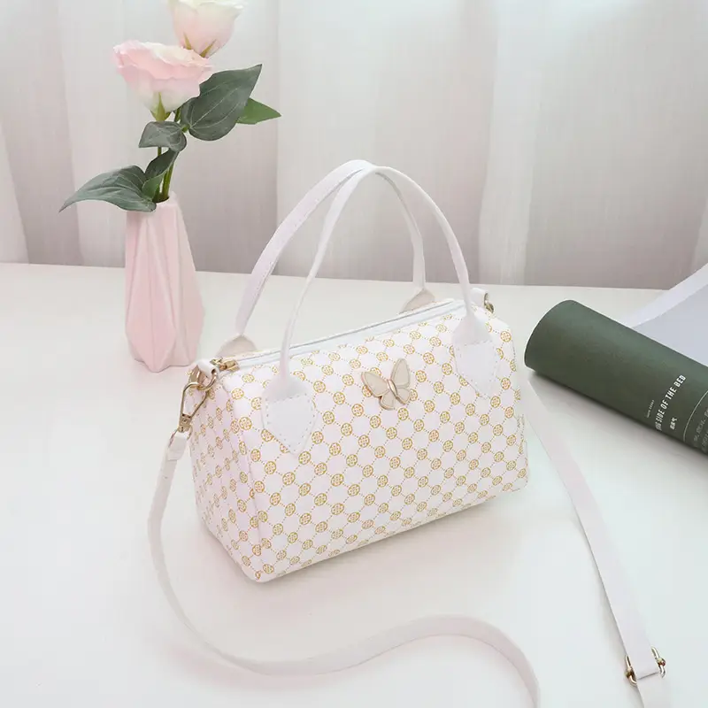 Women's Butterfly Print Handbag with Chain Strap - Image 2