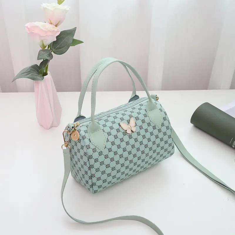 Women's Butterfly Print Handbag with Chain Strap - Image 5