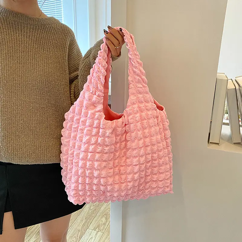 Women's Yellow Striped Folded Commuter Bag - Image 10