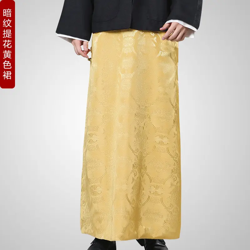 Men Qing Dynasty Salt Merchant Ancient Suit Stand Collar Tang Costume - Image 2