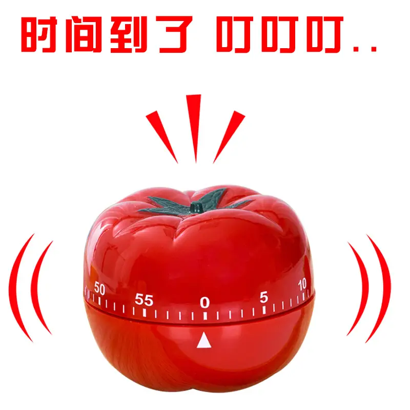 Red Tomato-shaped Rotating Timer for Kids - Image 3