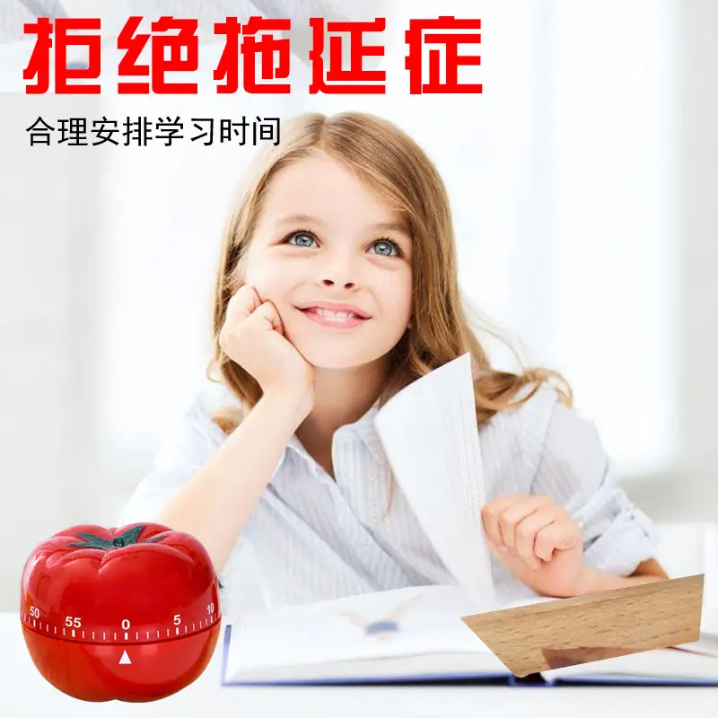 Red Tomato-shaped Rotating Timer for Kids - Image 4