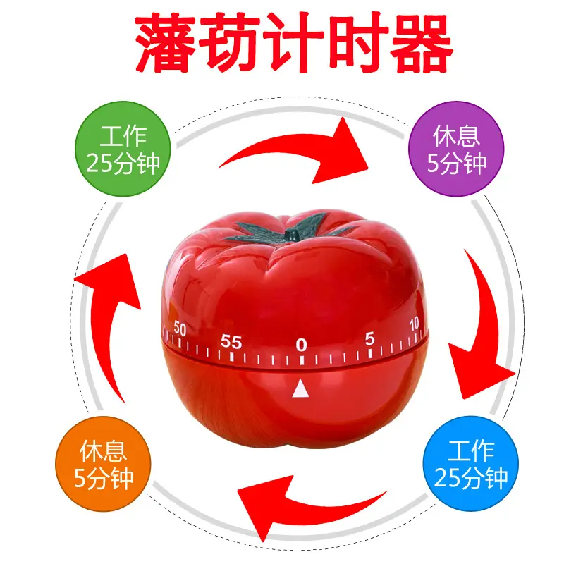 Red Tomato-shaped Rotating Timer for Kids - Image 5
