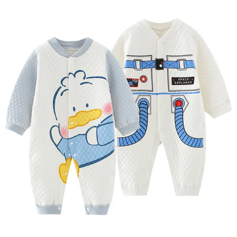 Newborn Baby Cotton Full Moon Suit Light Blue - Image 17