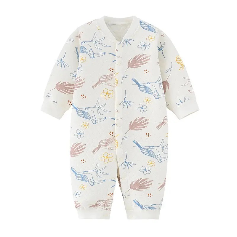 Newborn Baby Cotton Full Moon Suit Light Blue - Image 3