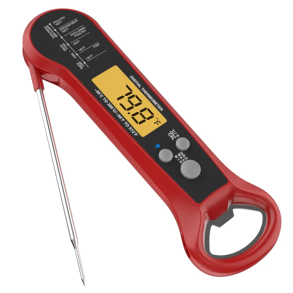 Electronic BBQ Thermometer with LED Display & Bluetooth Connection - Image 4