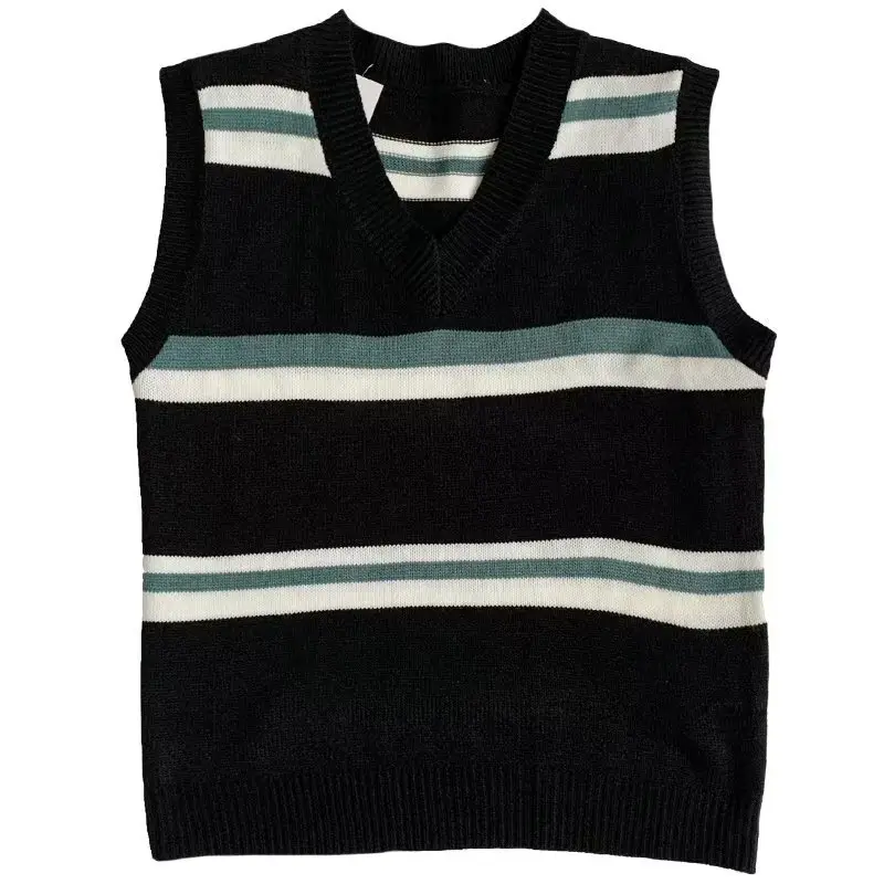 Japanese Style Knitted Vest Men's Sleeveless Outer Wear - Image 23