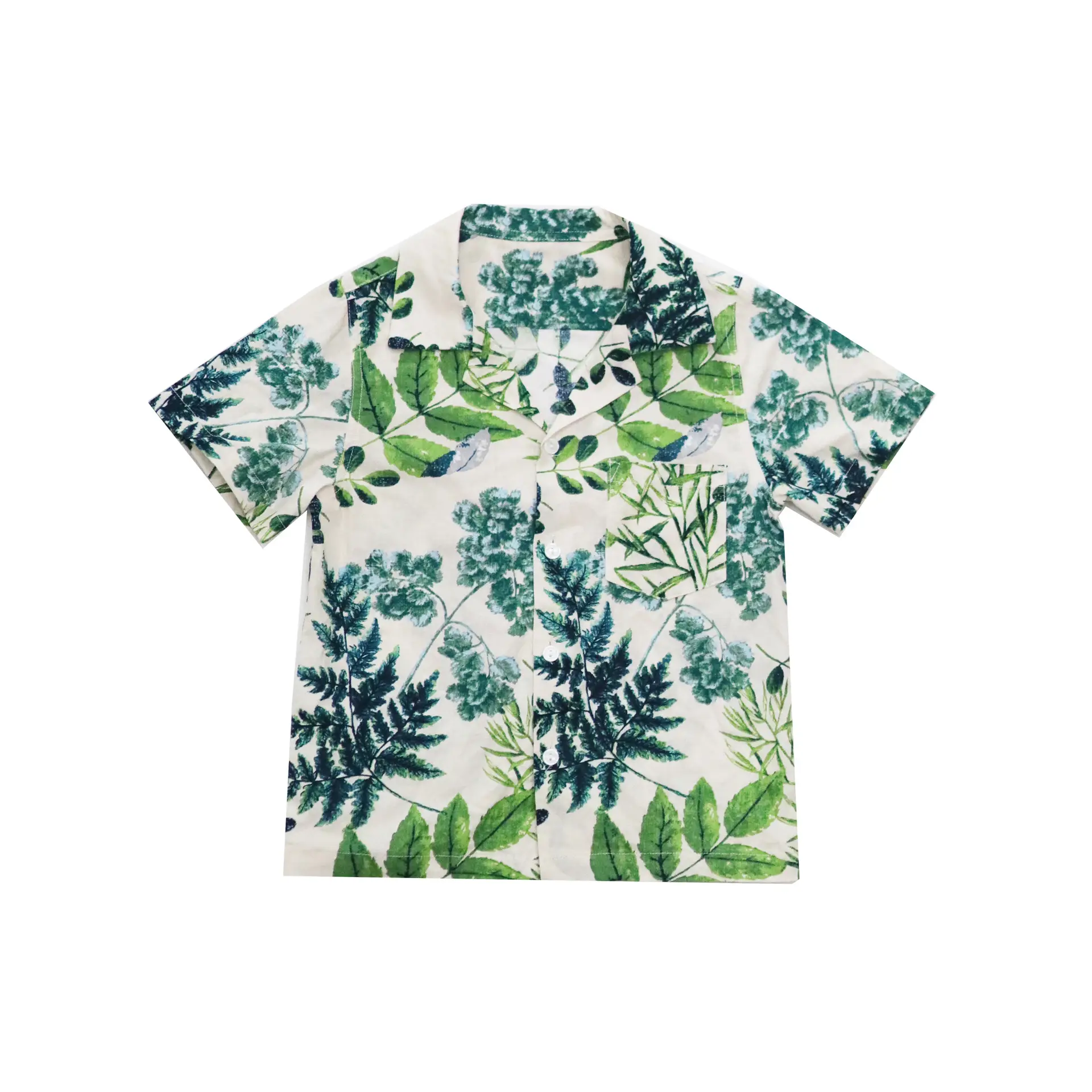 Beach 2Pc Floral T-Shirt Suit Green White Summer Family Wear