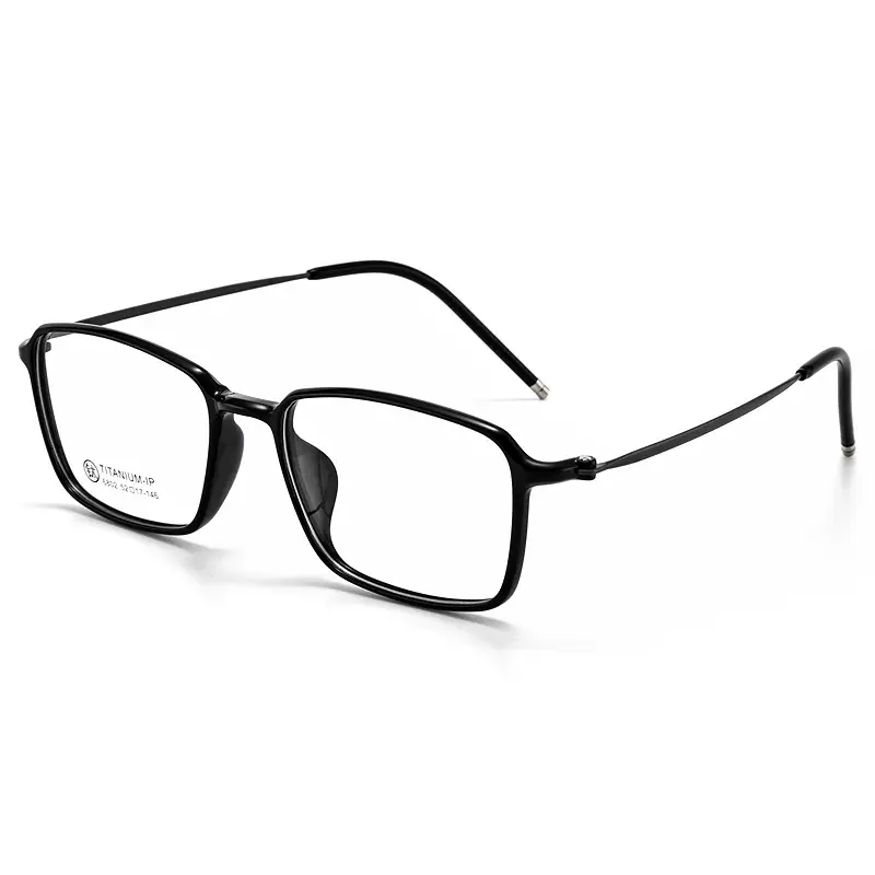 Women's Clear Titanium Eyeglasses Square Thin Edge - Image 11