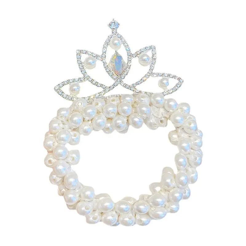 Pearl Crown for Girls with Star & Crystal Accents
