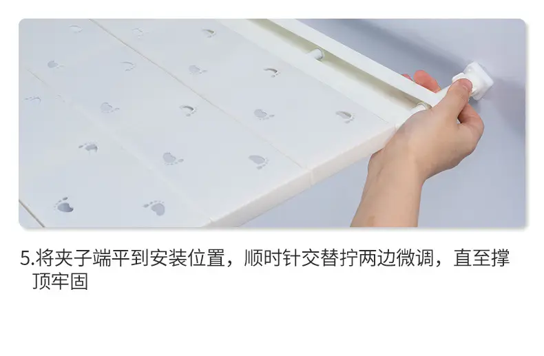 White Nail-Free Kitchen Partition Shelf 30-45cm — feature 13