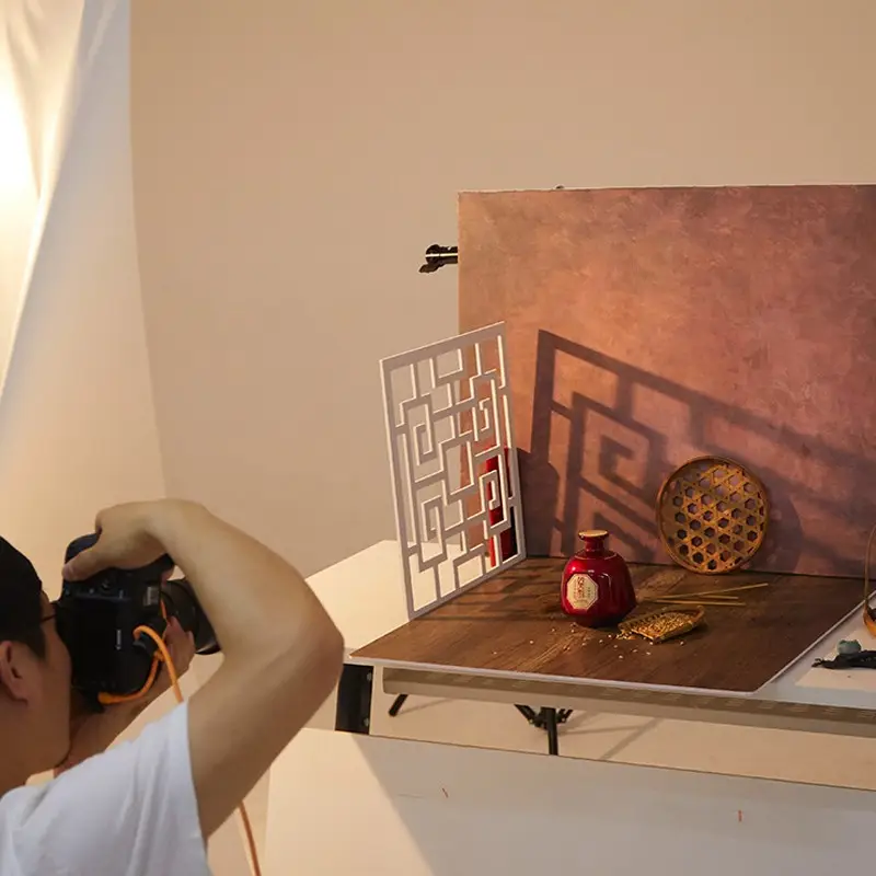Retro Chinese Window Grille Light Shadow Board Art