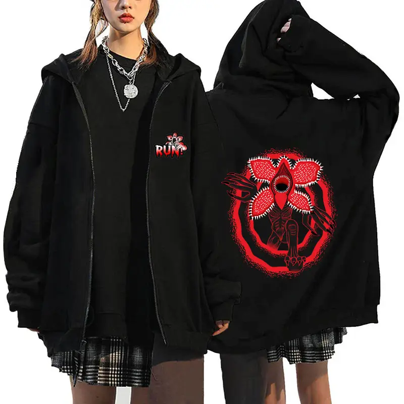 Women Run Series Black Hoodie with Butterfly Print