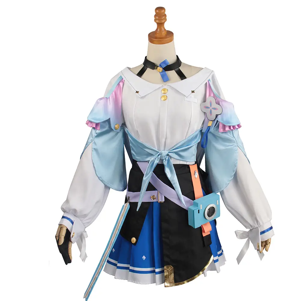 Women's Cosplay Costume Blue Black Skirt Set — feature 7