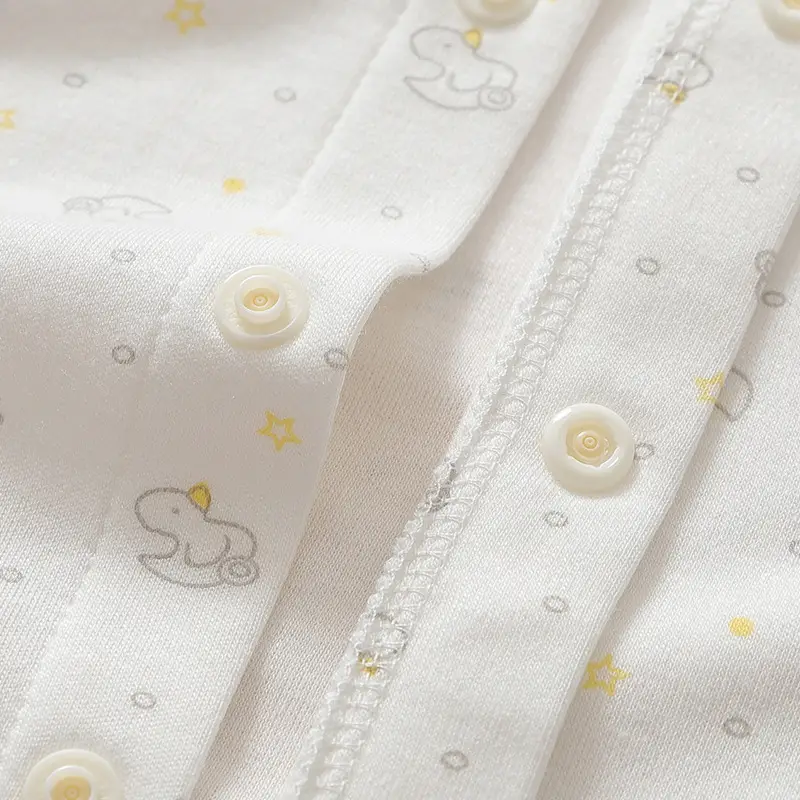 White Printed Cotton Pajama Set for Kids 2-Piece - Image 4